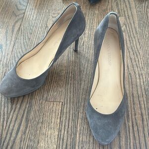 Ivanka Trump grey suede pumps